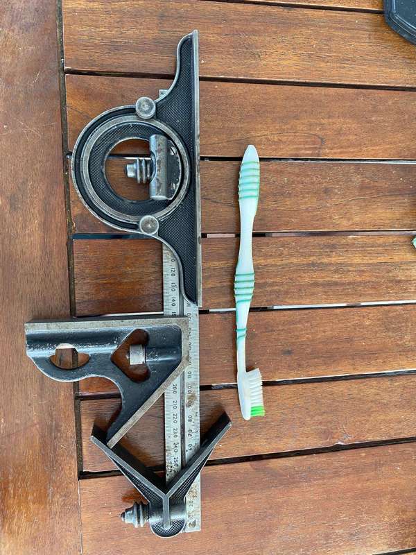4-piece Combination Square - Some parts made by Starrett - Metric.